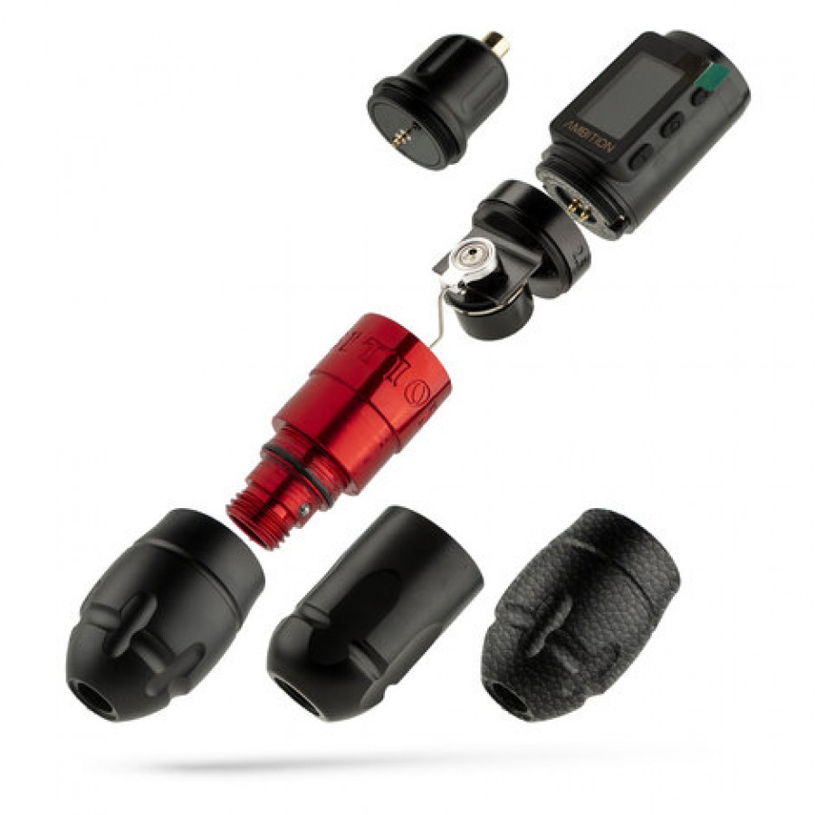 Беспроводная тату машинка Ambition Vibe Max Red (2.5 - 4.5 мм)